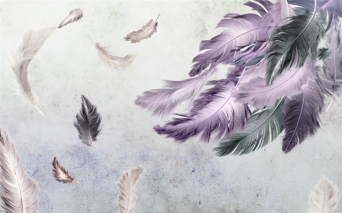 Fototapet zbor de pene ușoare