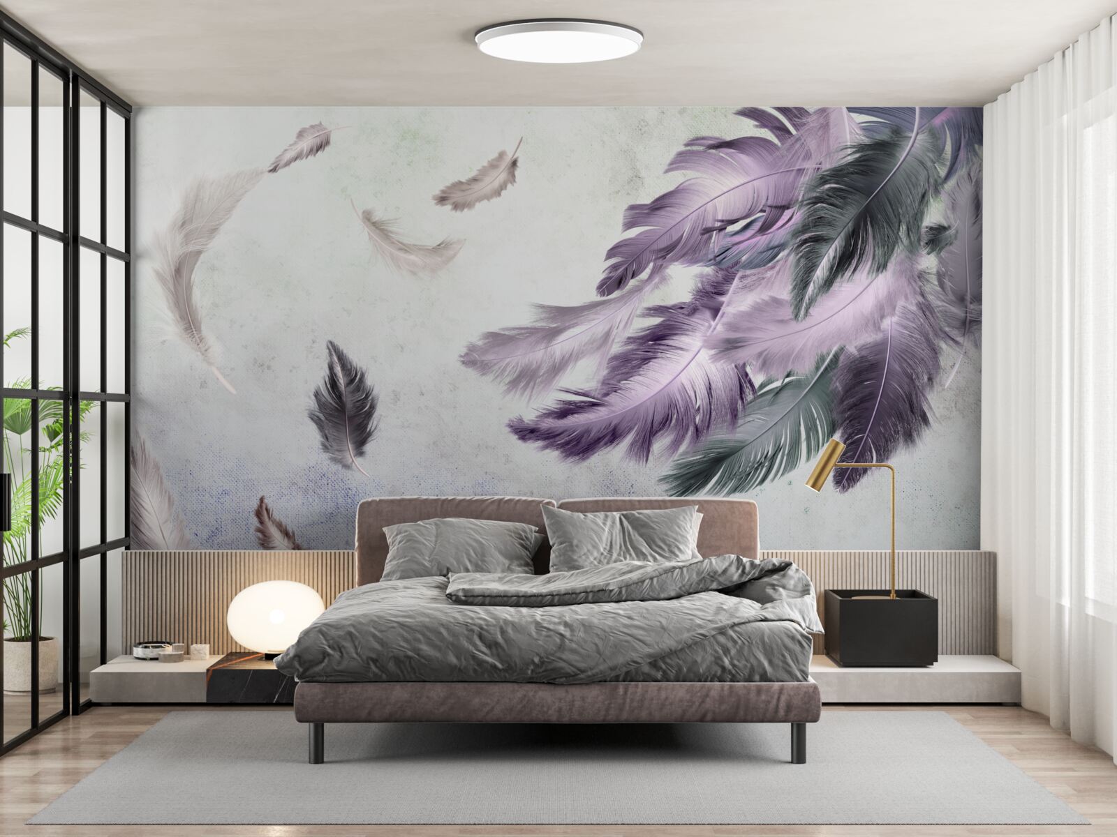 Fototapet zbor de pene ușoare