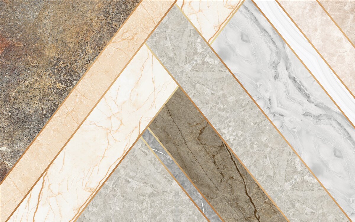 Fototapet mozaic pe marmură în nuanțe deschise