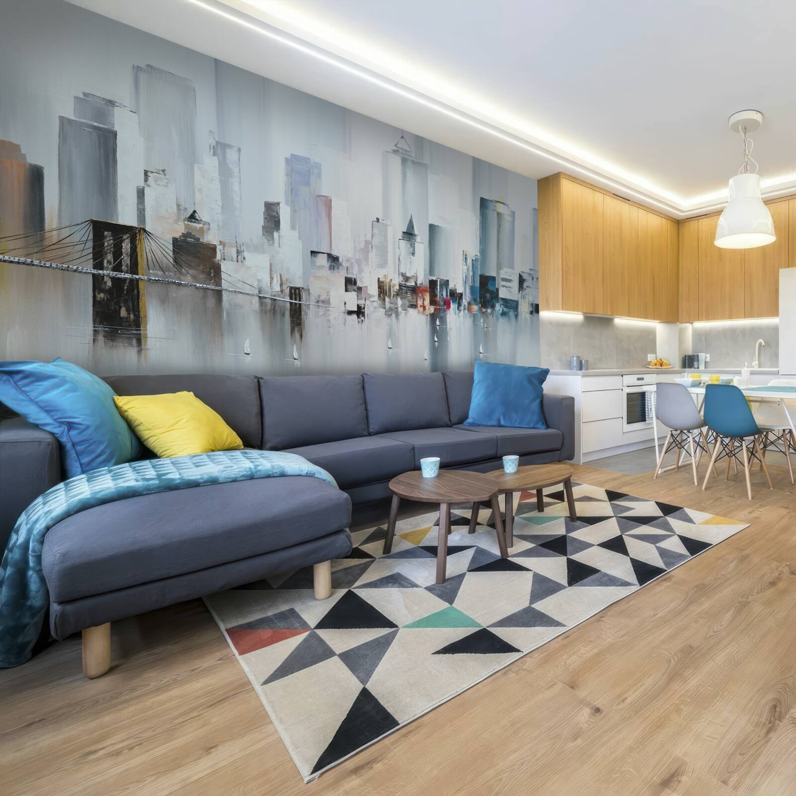 Fototapet pe timp de ploaie în new york