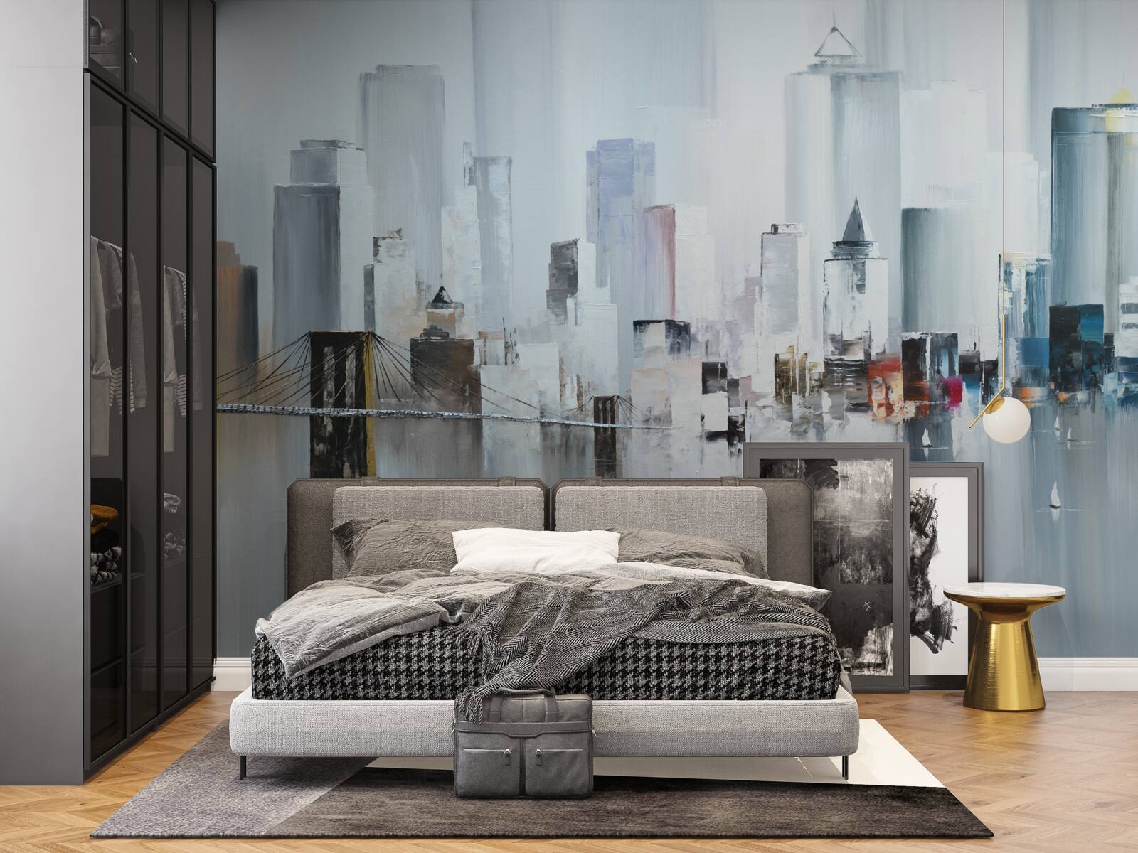 Fototapet pe timp de ploaie în new york