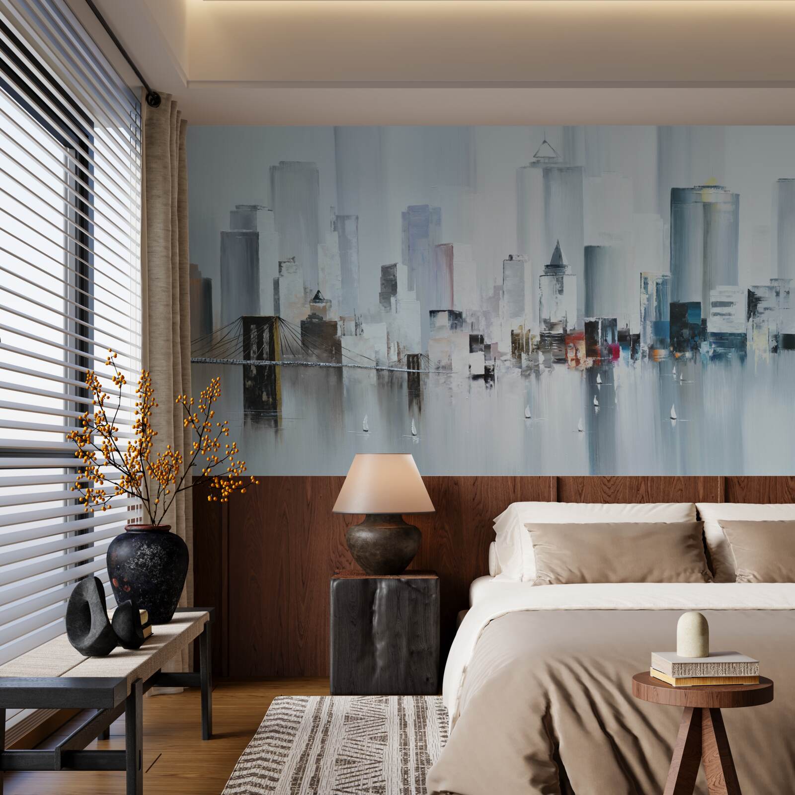 Fototapet pe timp de ploaie în new york