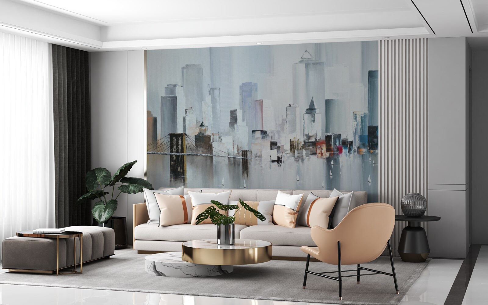 Fototapet pe timp de ploaie în new york