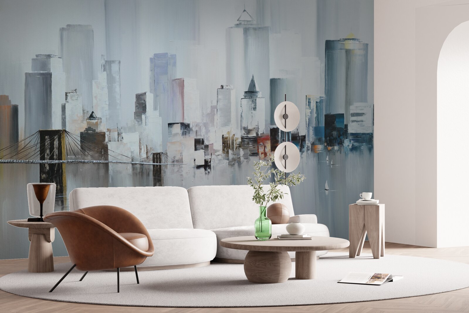 Fototapet pe timp de ploaie în new york