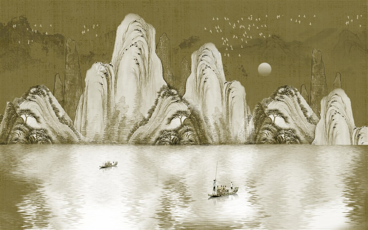 Fototapet cântecul pescarilor seara