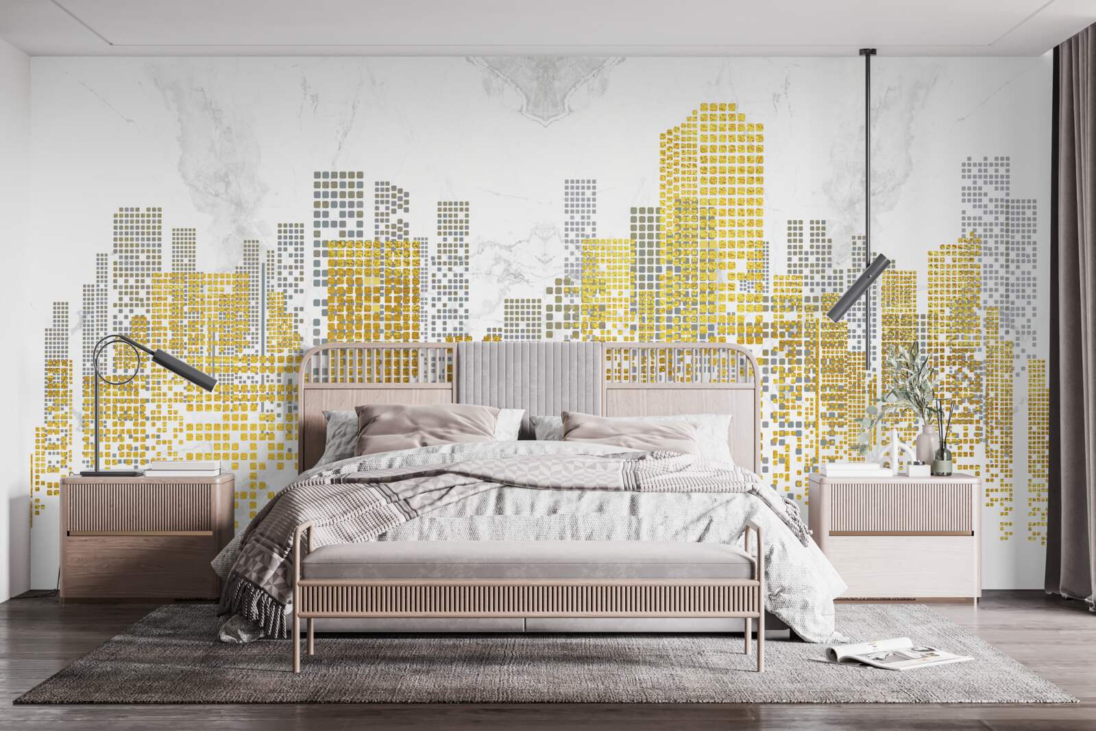 Fototapet clădiri la limita orașului