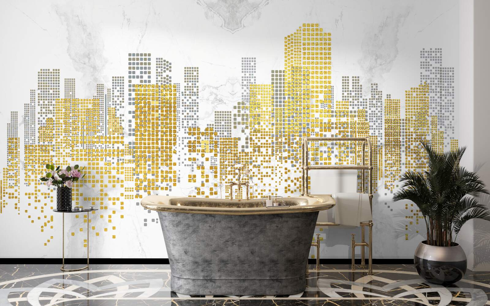 Fototapet clădiri la limita orașului