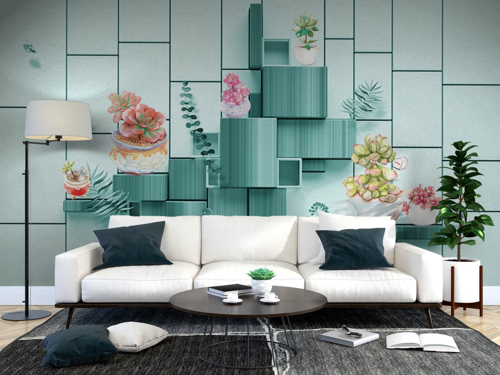 Fototapet ghivece pentru flori și plante