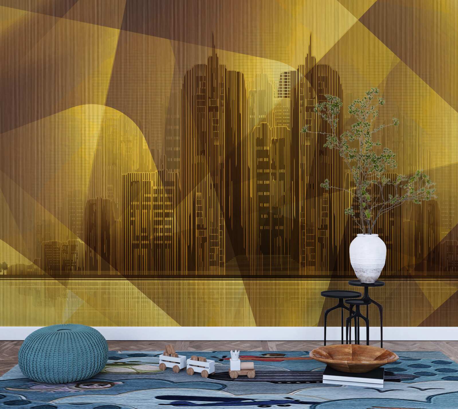 Fototapet o imagine strălucitoare a orașelor gigantice