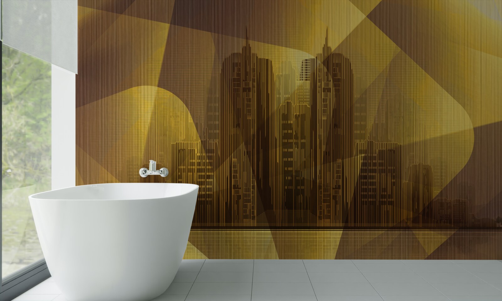 Fototapet o imagine strălucitoare a orașelor gigantice