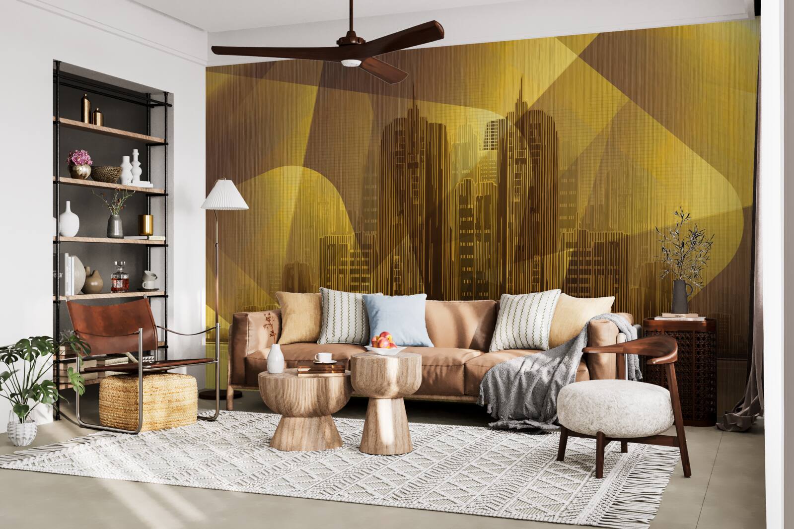 Fototapet o imagine strălucitoare a orașelor gigantice