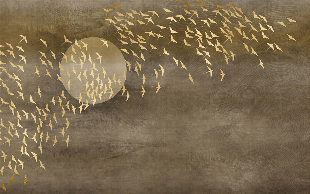 Fototapet Molii lângă lumina unei lămpi de noptieră