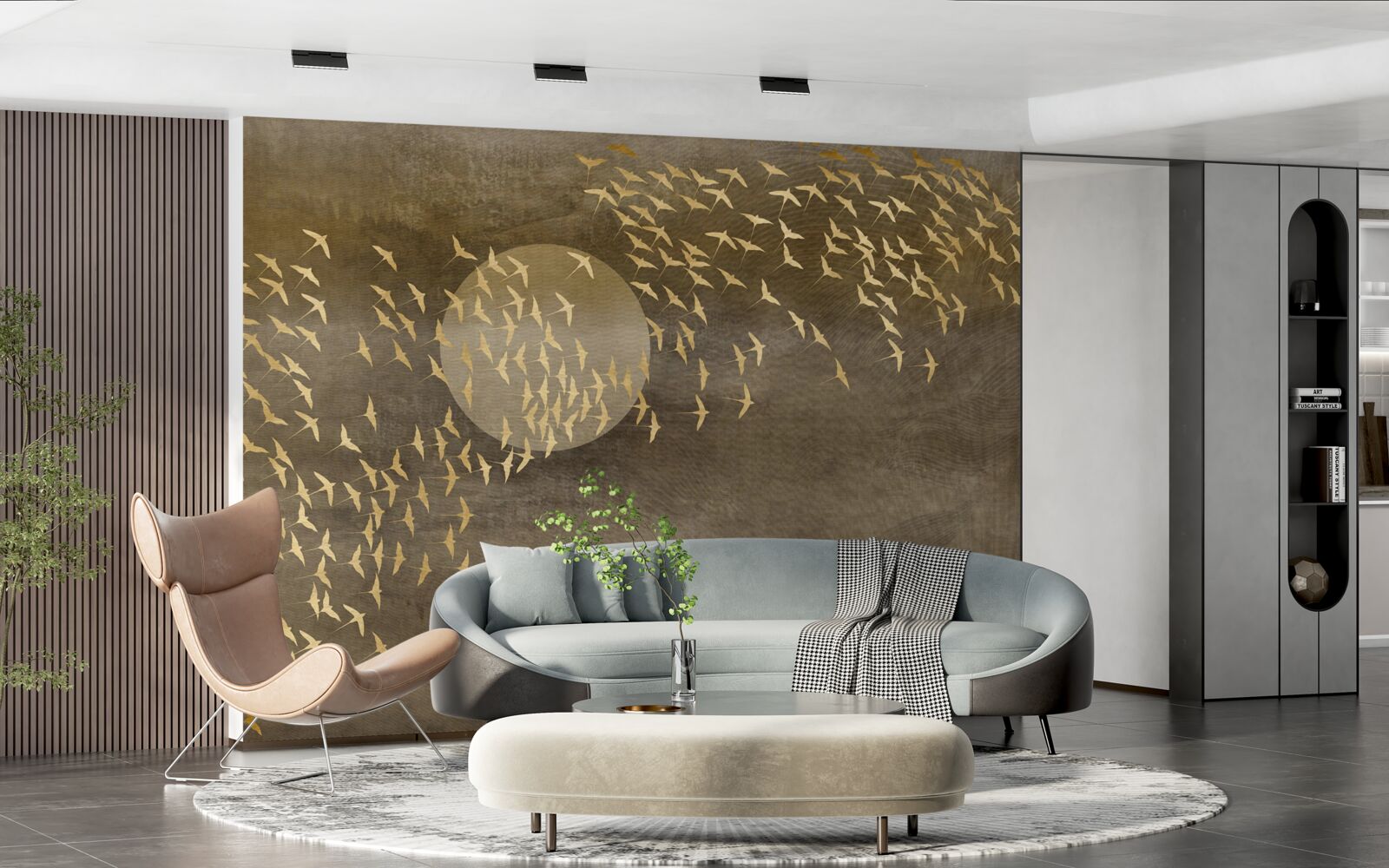 Fototapet Molii lângă lumina unei lămpi de noptieră