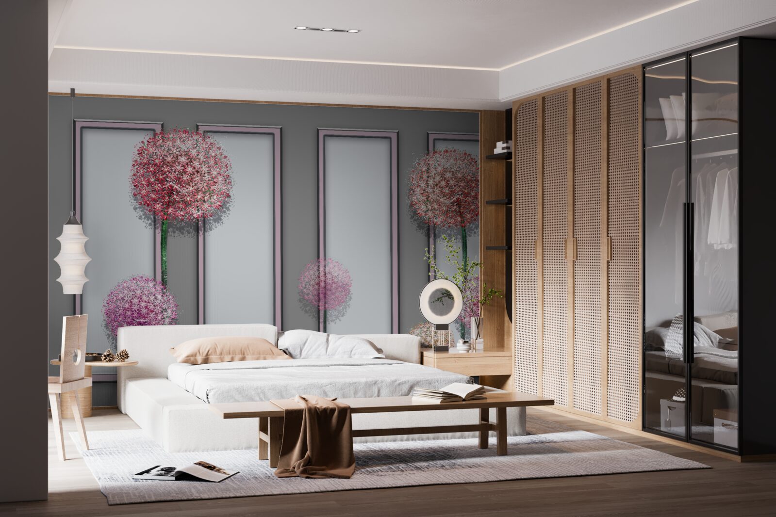 Fototapet păpădii și module de ferestre