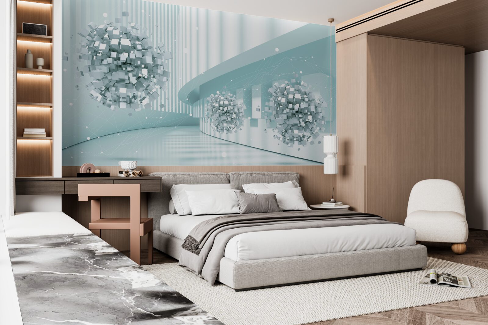 Fototapet gloanțele invizibile alunecă de-a lungul unei traiectorii