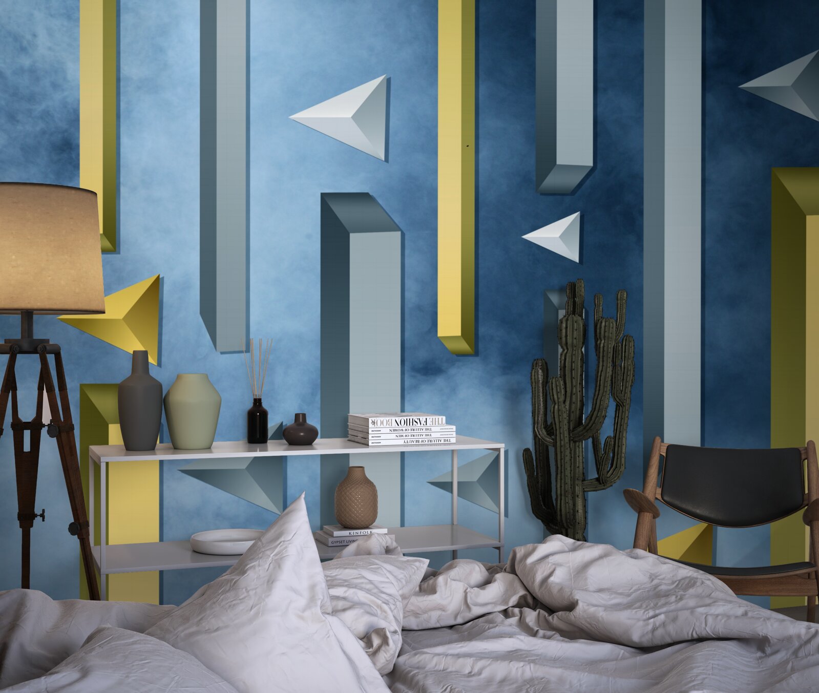 Fototapet stol de păsări pe un cer albastru