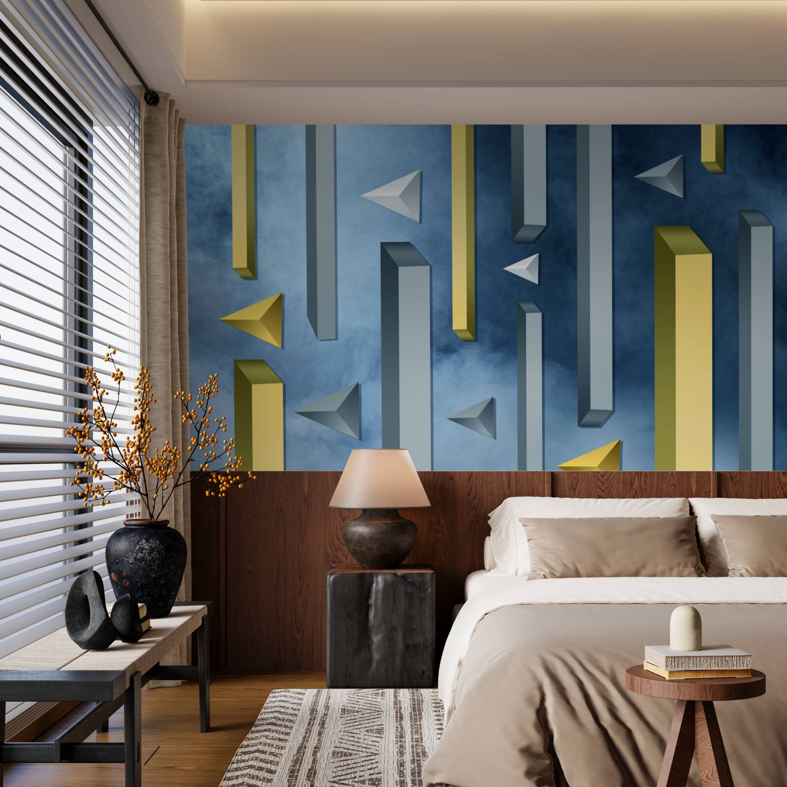 Fototapet stol de păsări pe un cer albastru