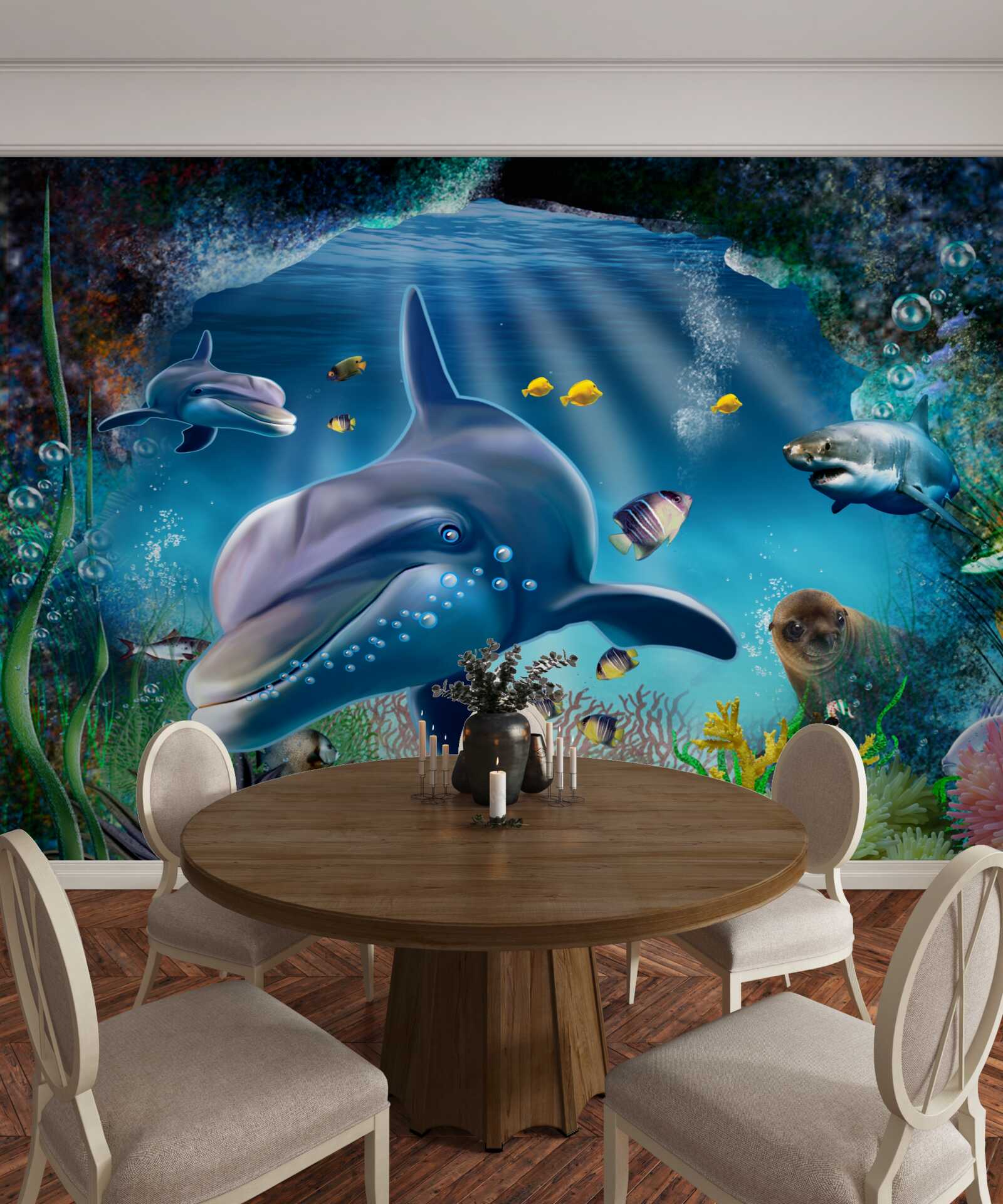 Fototapet locuitori de adâncime de natură prădătoare