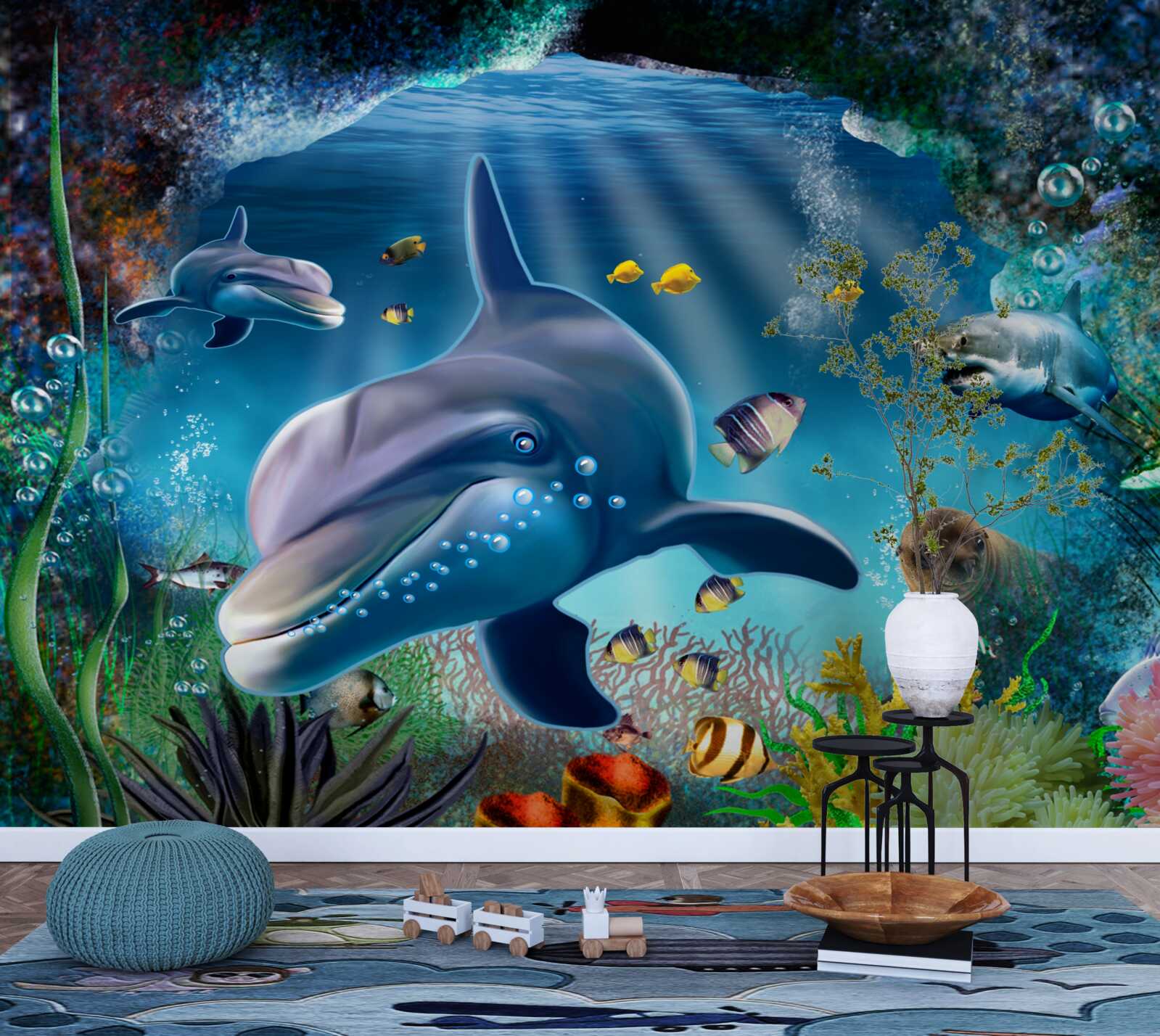 Fototapet locuitori de adâncime de natură prădătoare