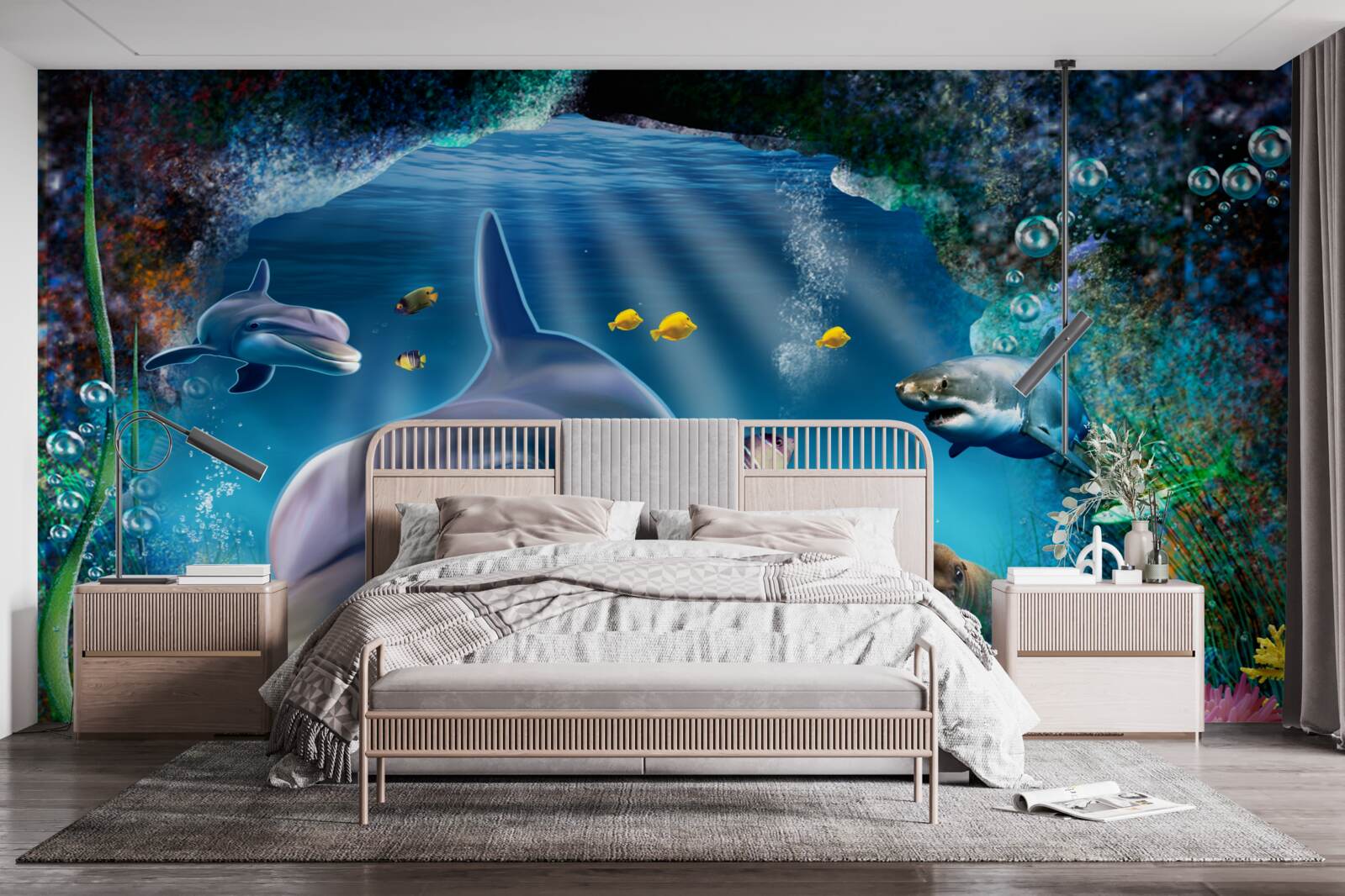 Fototapet locuitori de adâncime de natură prădătoare