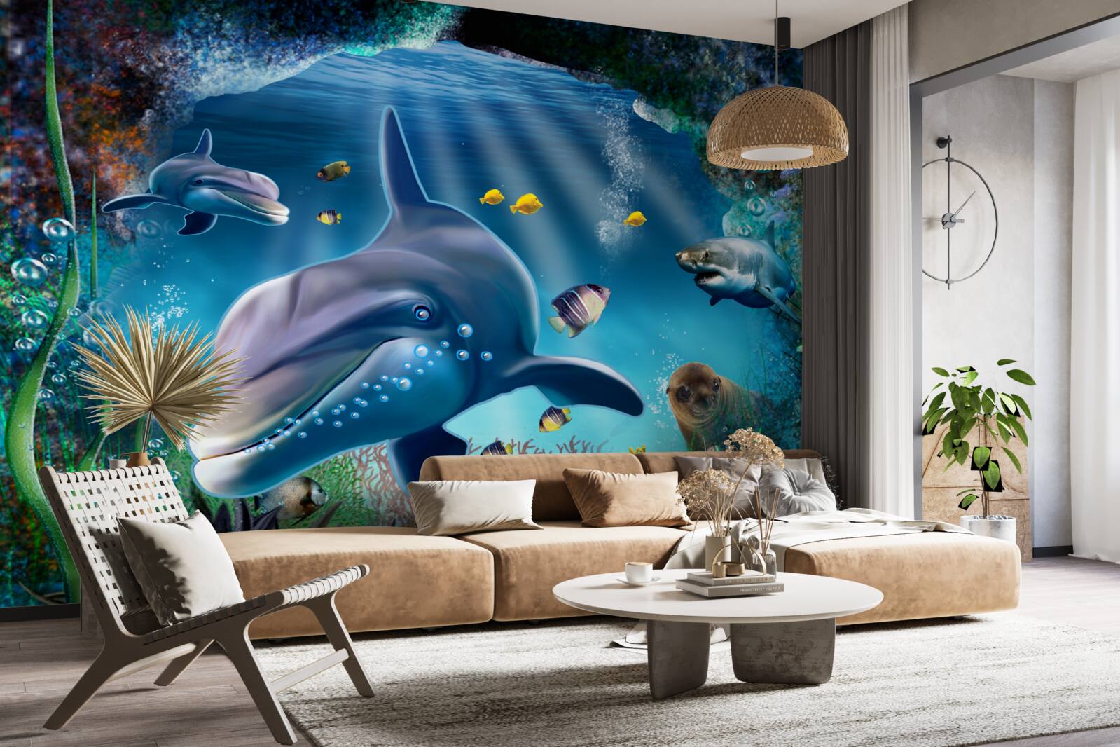 Fototapet locuitori de adâncime de natură prădătoare