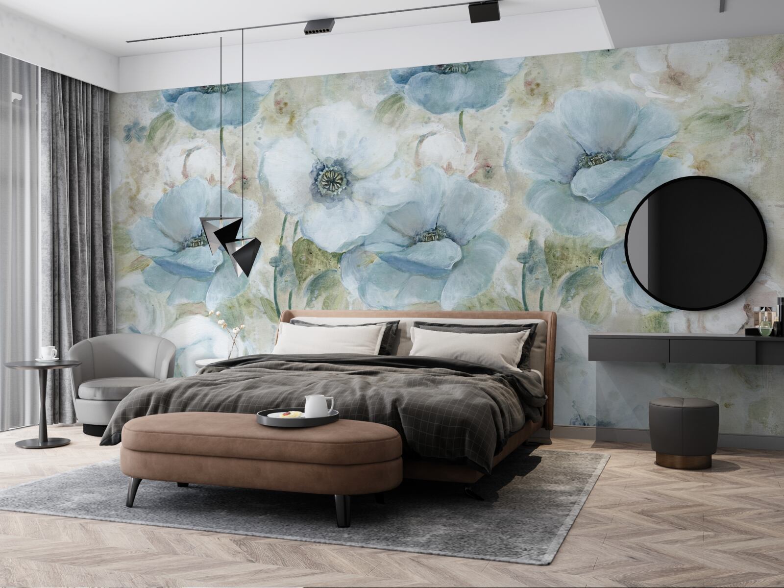 Fototapet delicatețea macului de pat