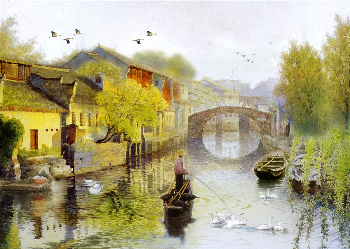 Fototapet acuarele înfățișând flori de pădure