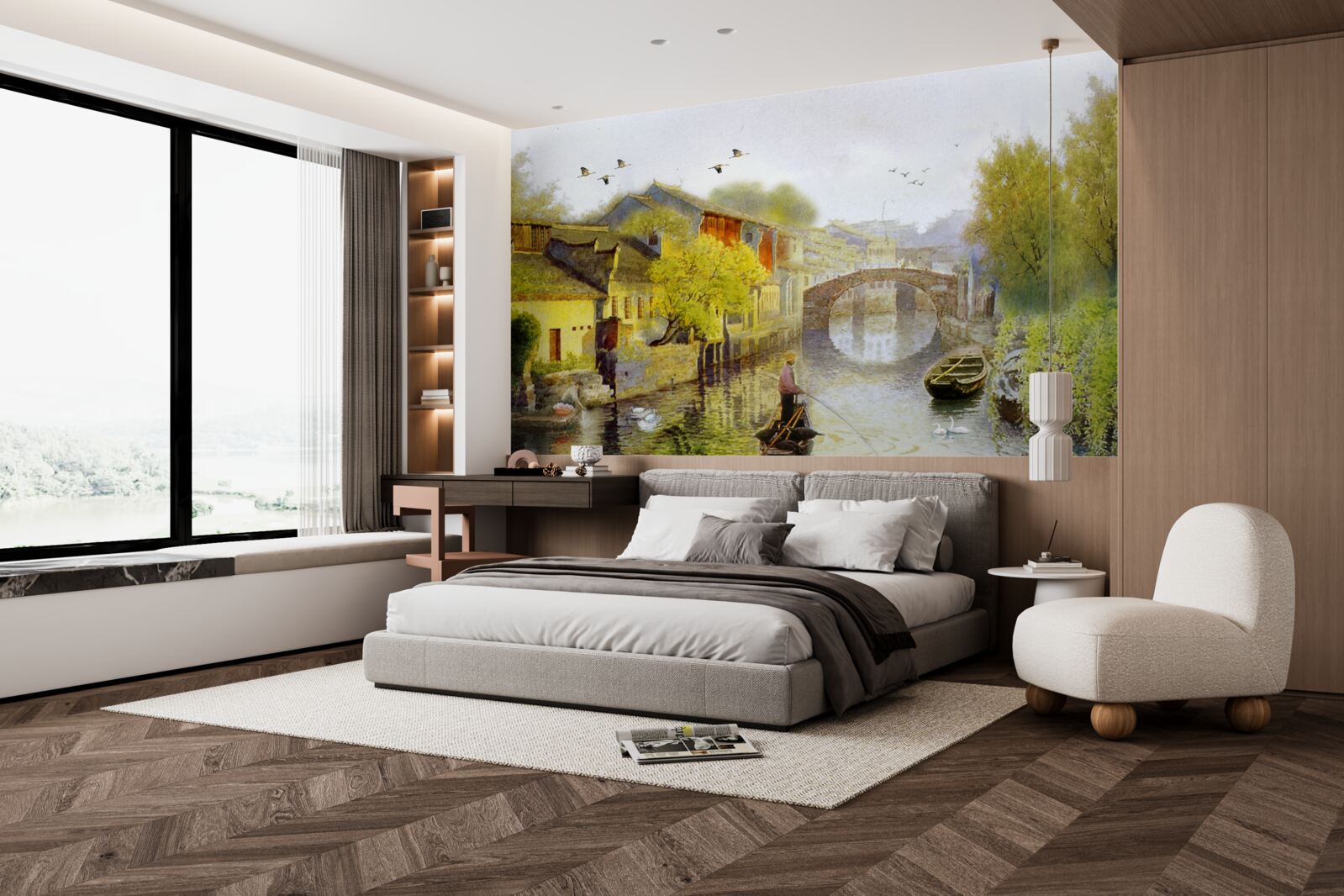 Fototapet acuarele înfățișând flori de pădure