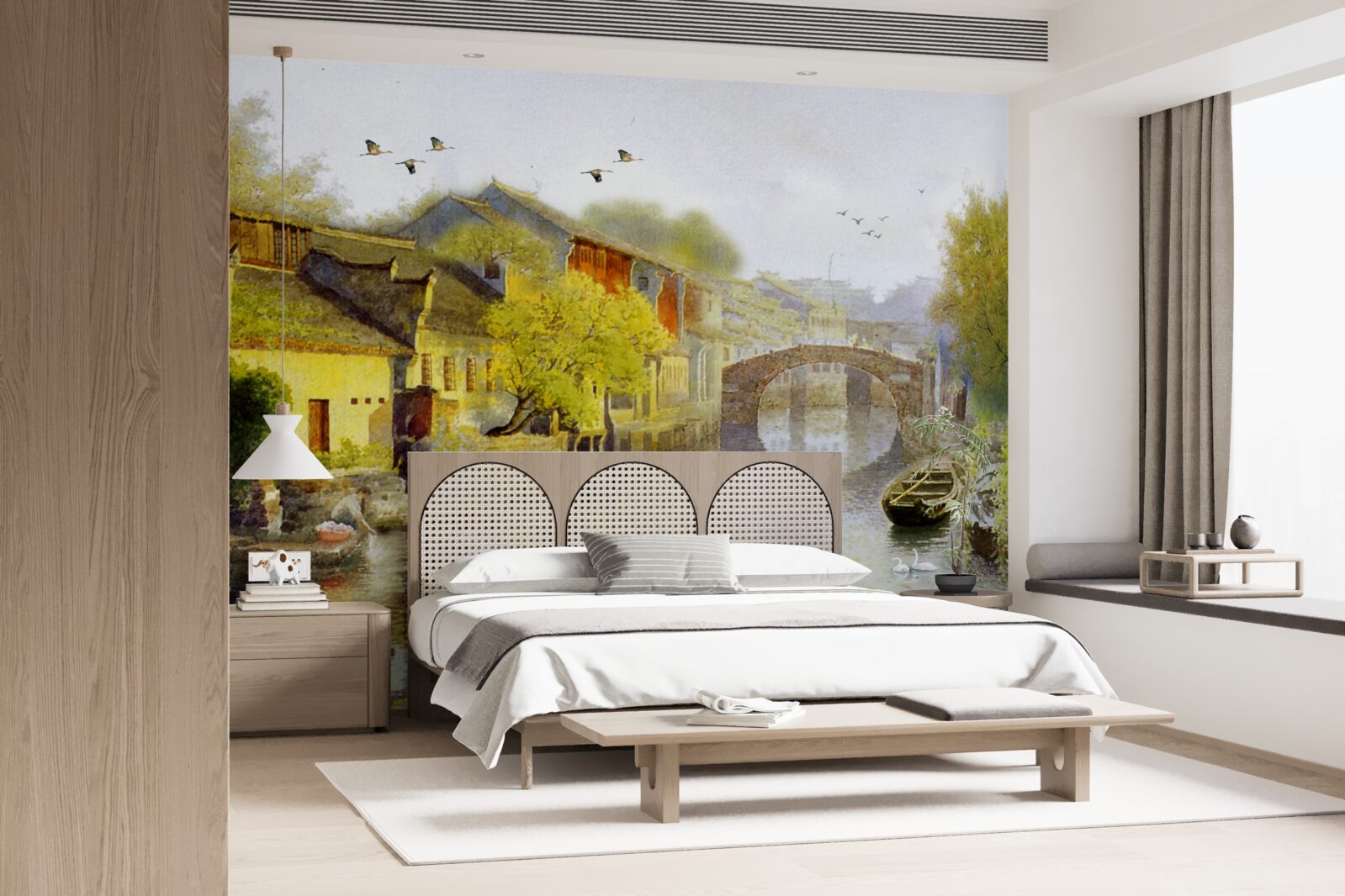 Fototapet acuarele înfățișând flori de pădure