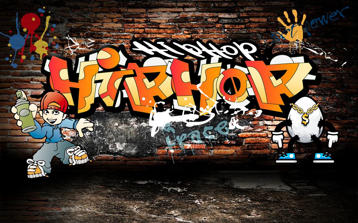 Fototapet hiphop graffiti