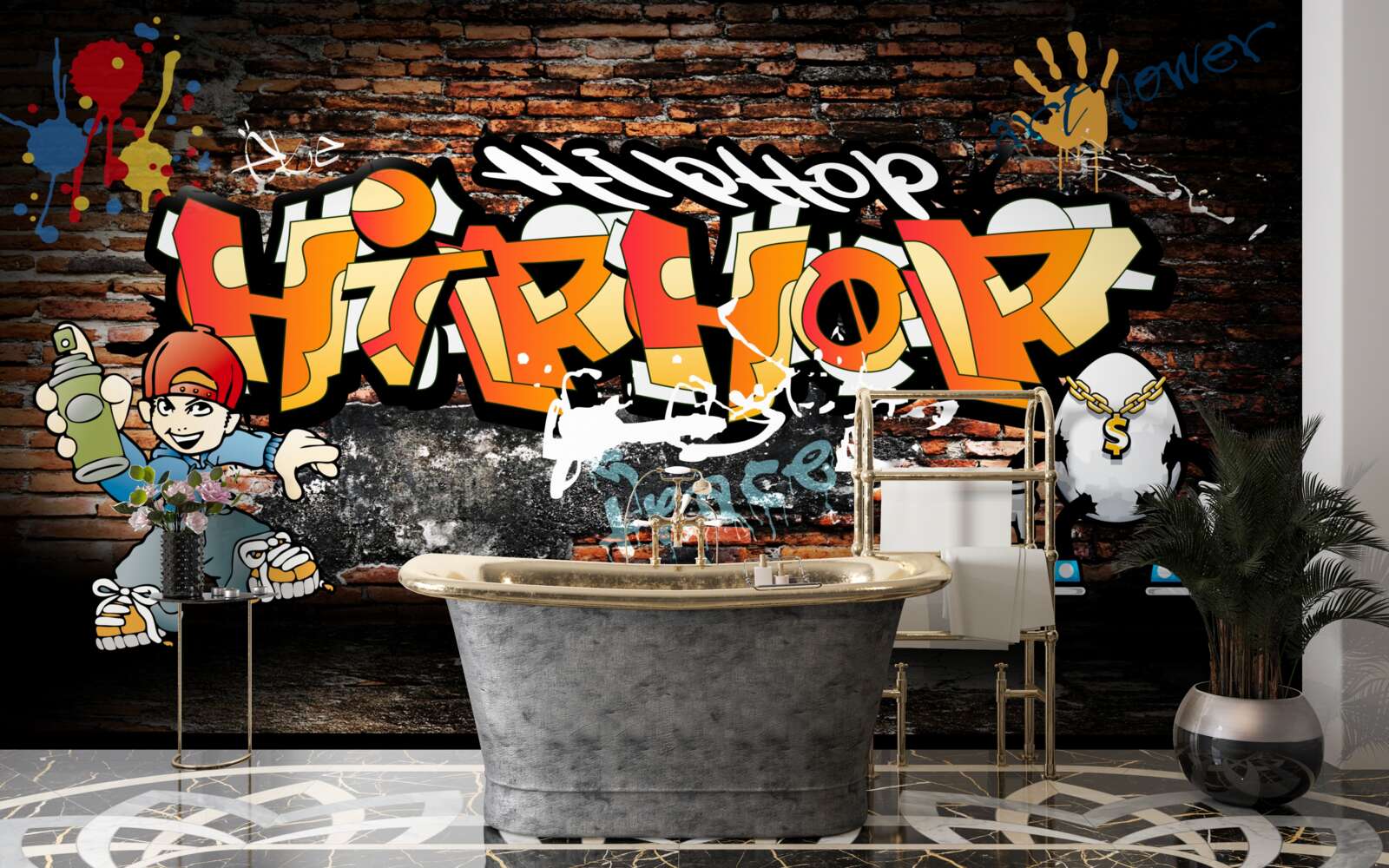 Fototapet hiphop graffiti