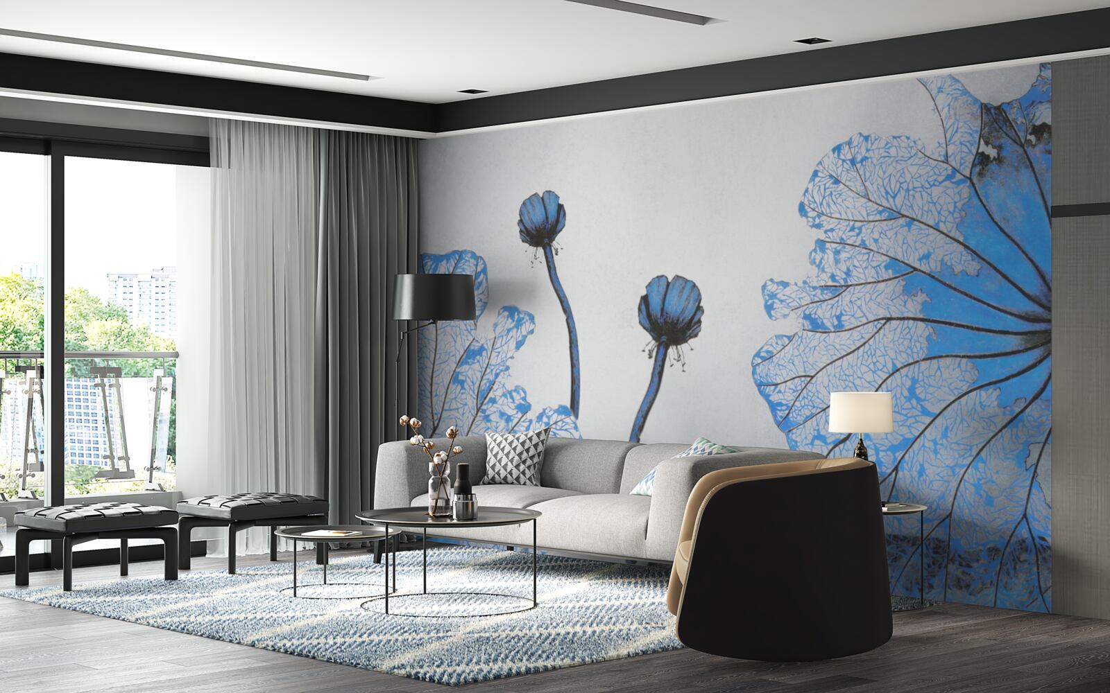 Fototapet o prezentare detaliată a florilor exotice