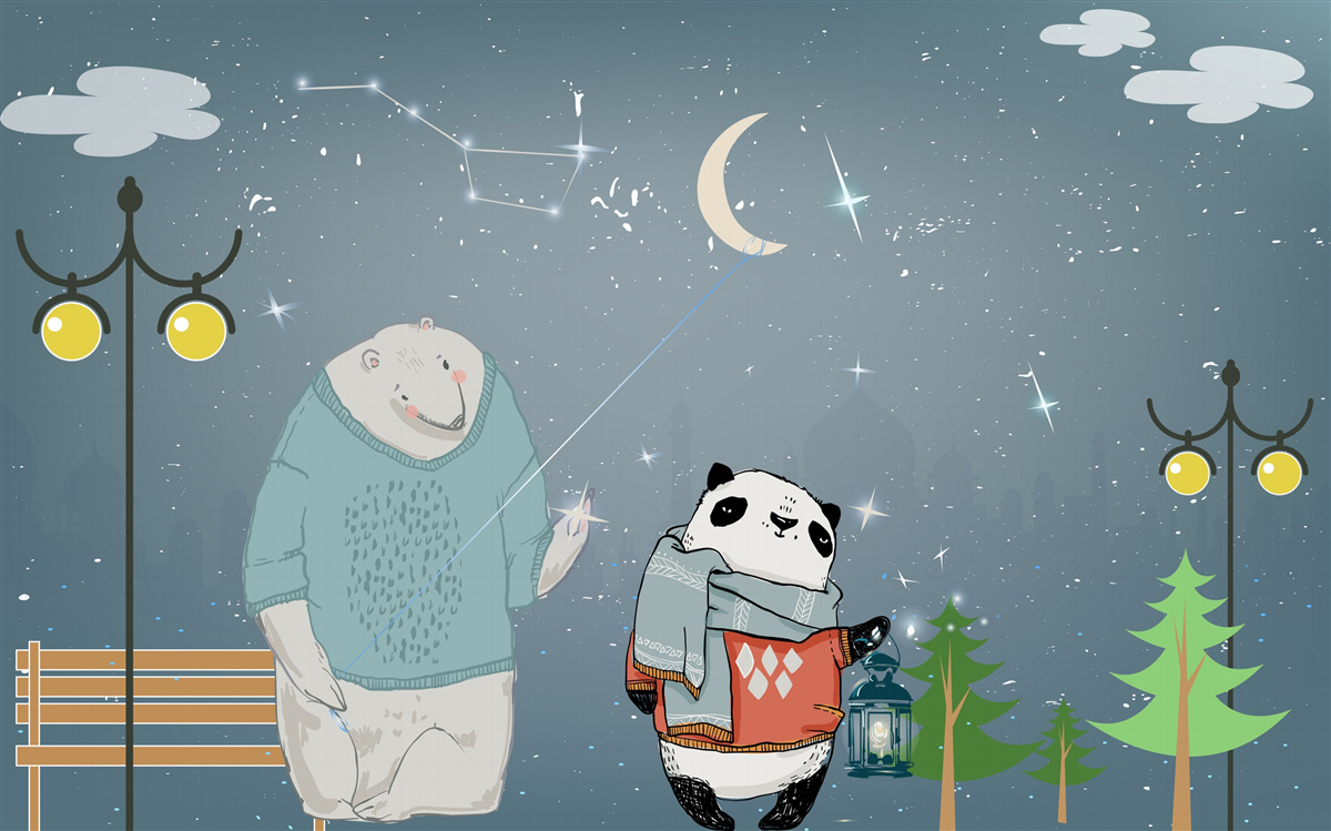 Fototapet plimbare de seară în miskin