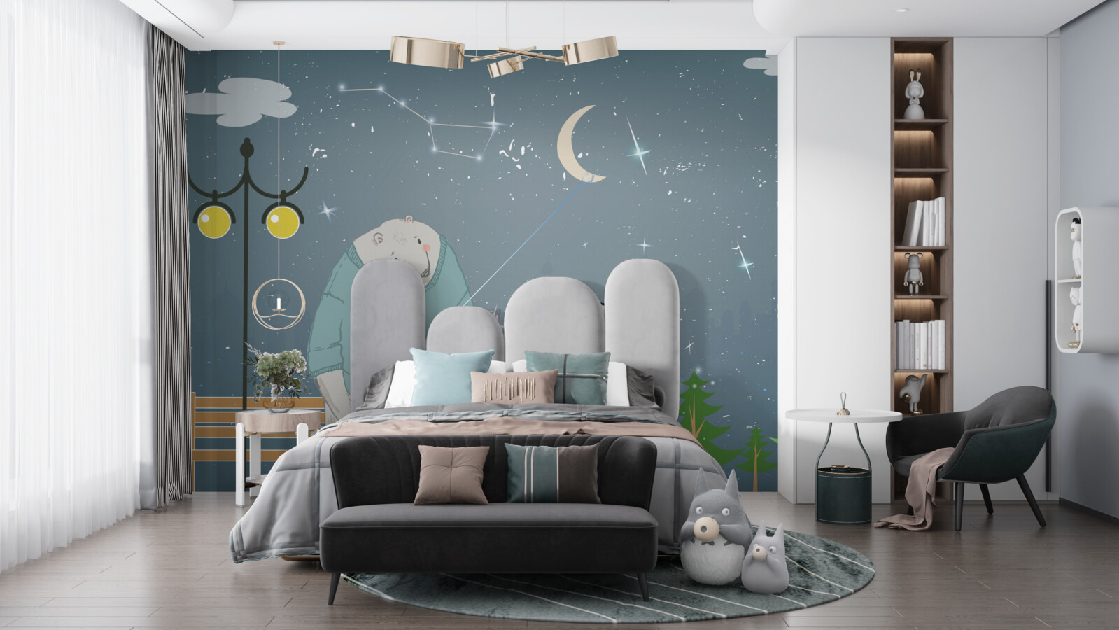 Fototapet plimbare de seară în miskin