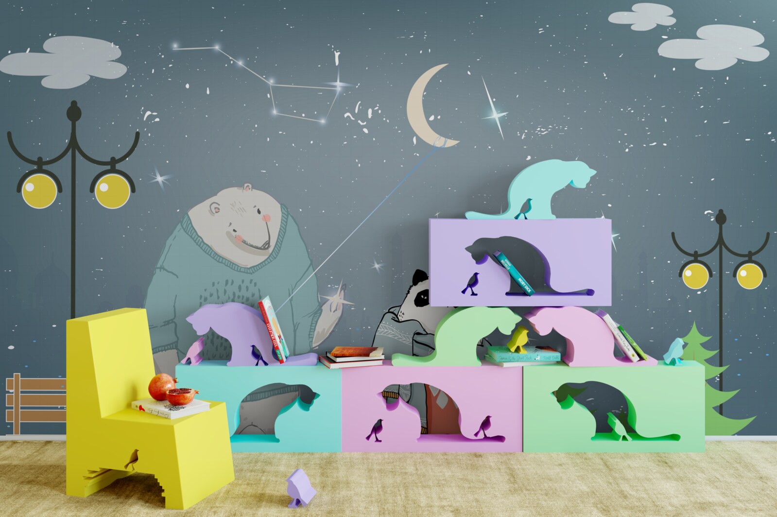 Fototapet plimbare de seară în miskin