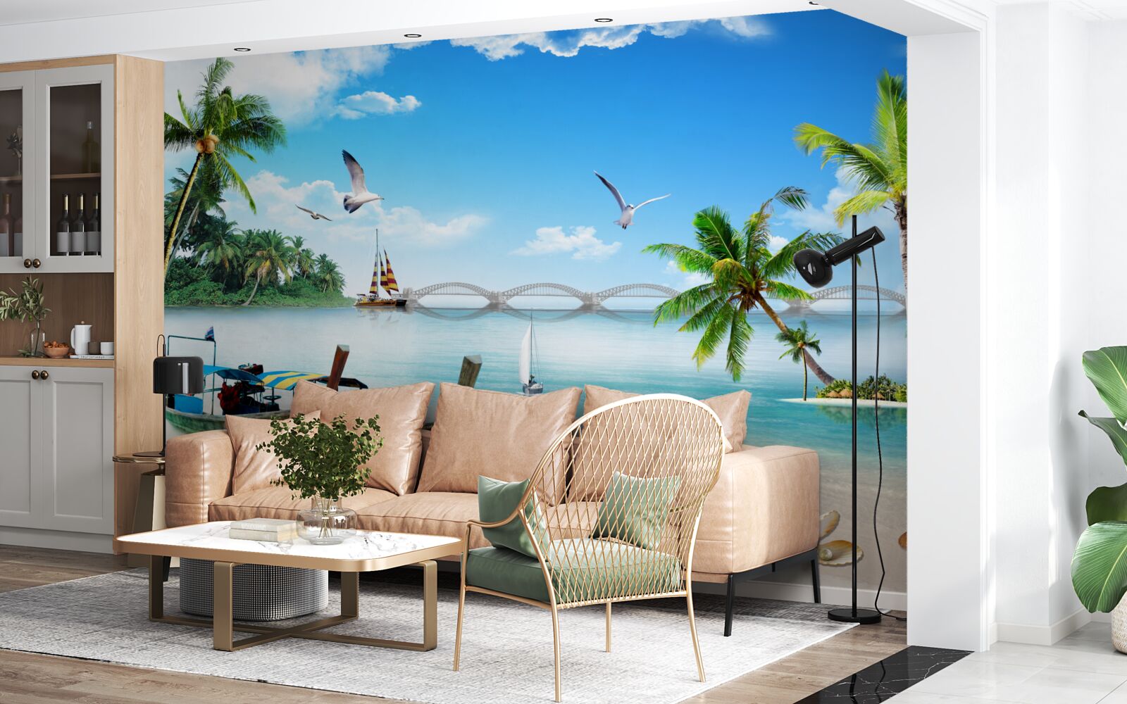 Fototapet un paradis pe o insulă nelocuită