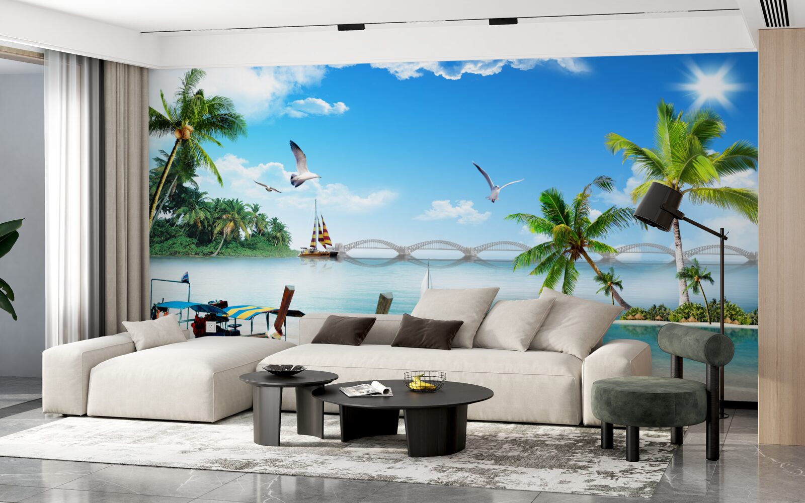 Fototapet un paradis pe o insulă nelocuită