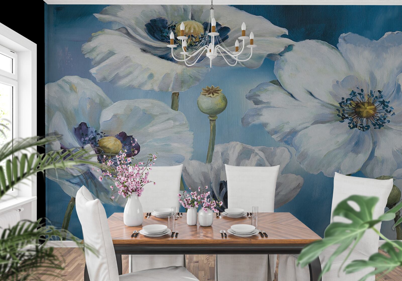 Fototapet maci albi uriași