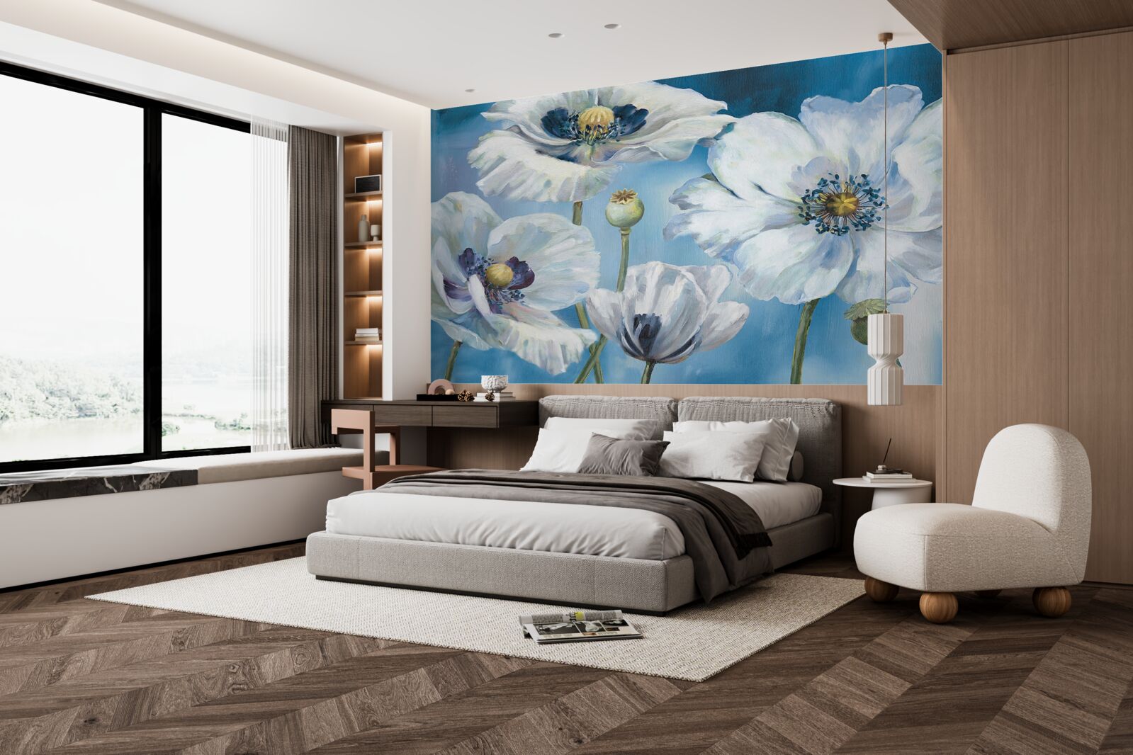 Fototapet maci albi uriași