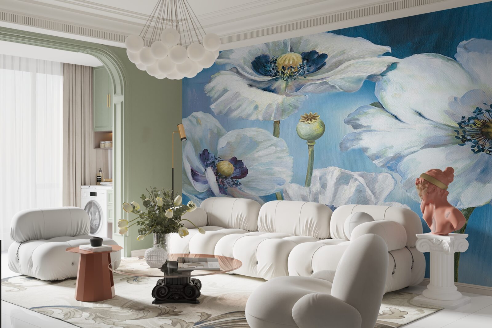 Fototapet maci albi uriași