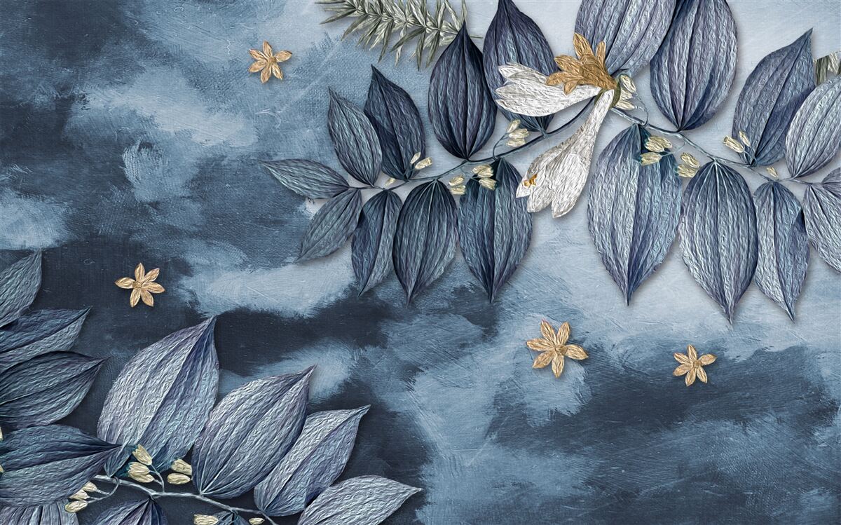 Fototapet o noapte cu nori într-o pădure tropicală