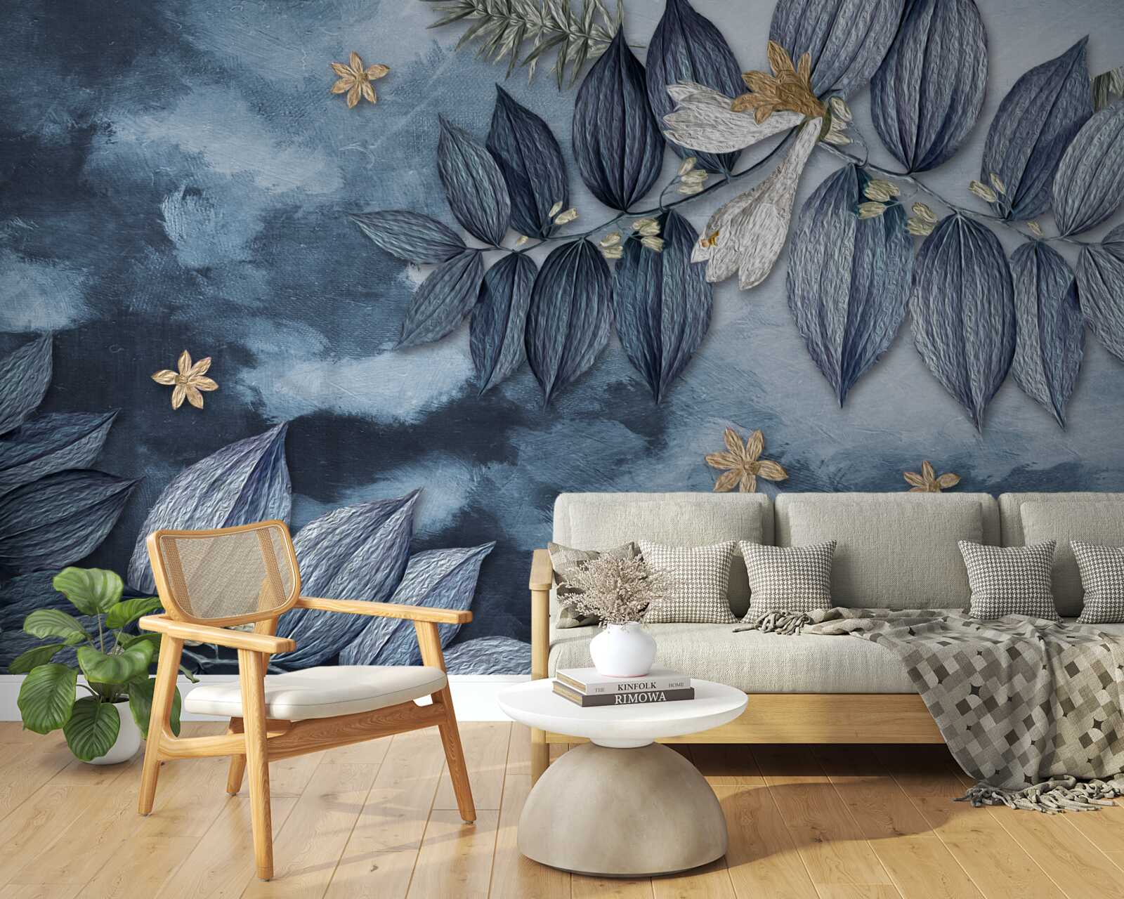 Fototapet o noapte cu nori într-o pădure tropicală