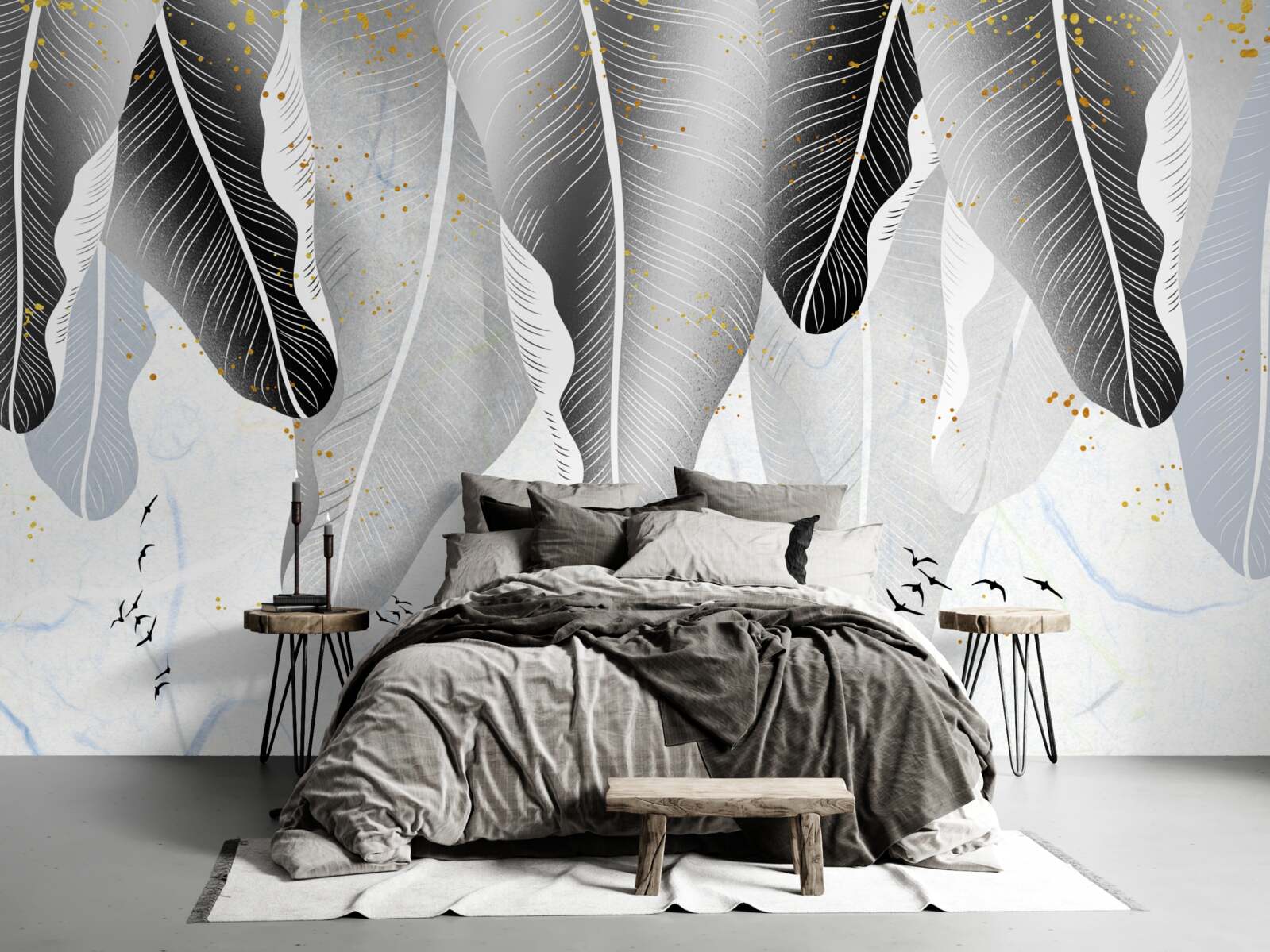 Fototapet schemă cu elemente tropicale