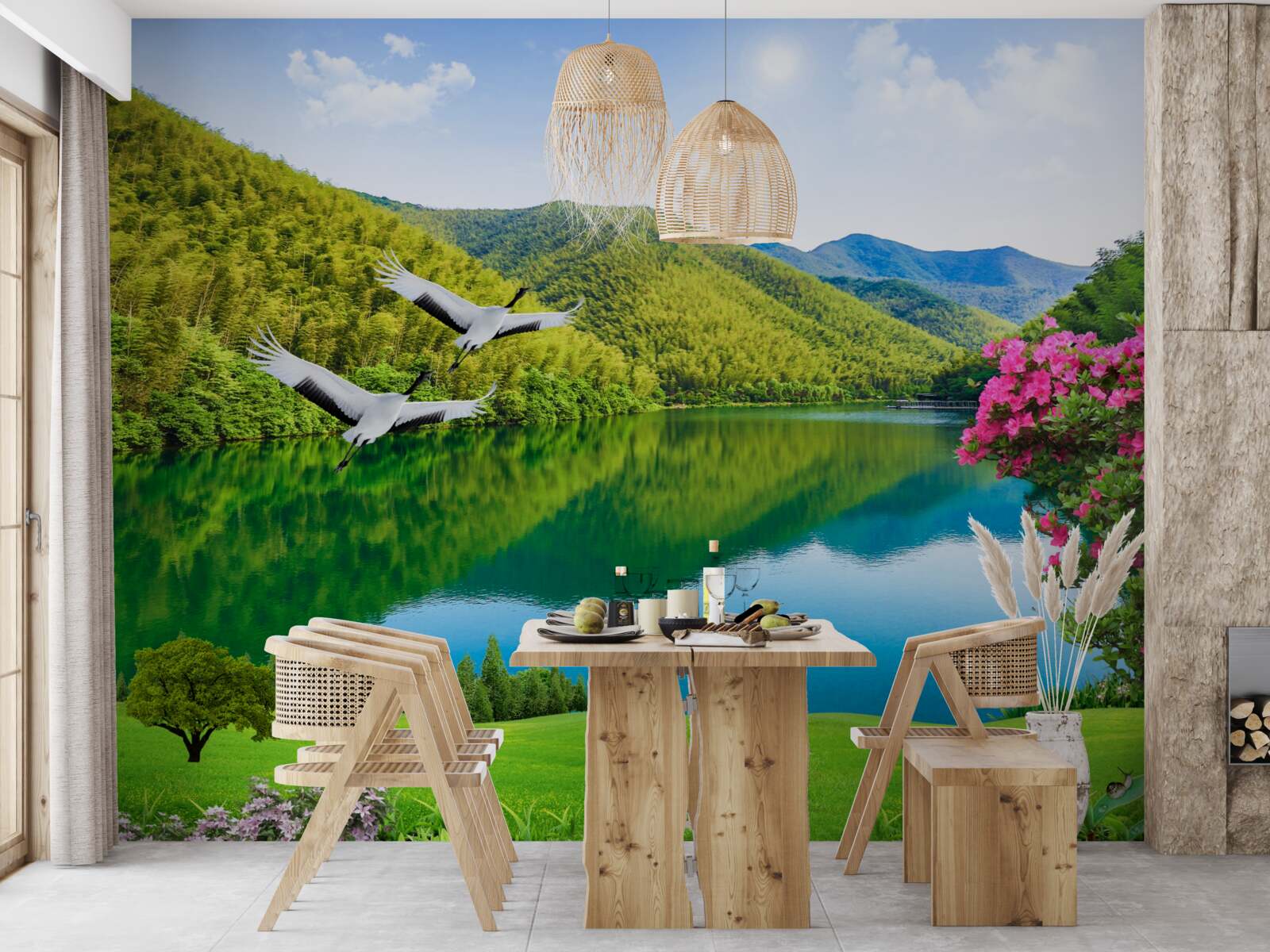 Fototapet frumusețea fermecătoare a munților de vară