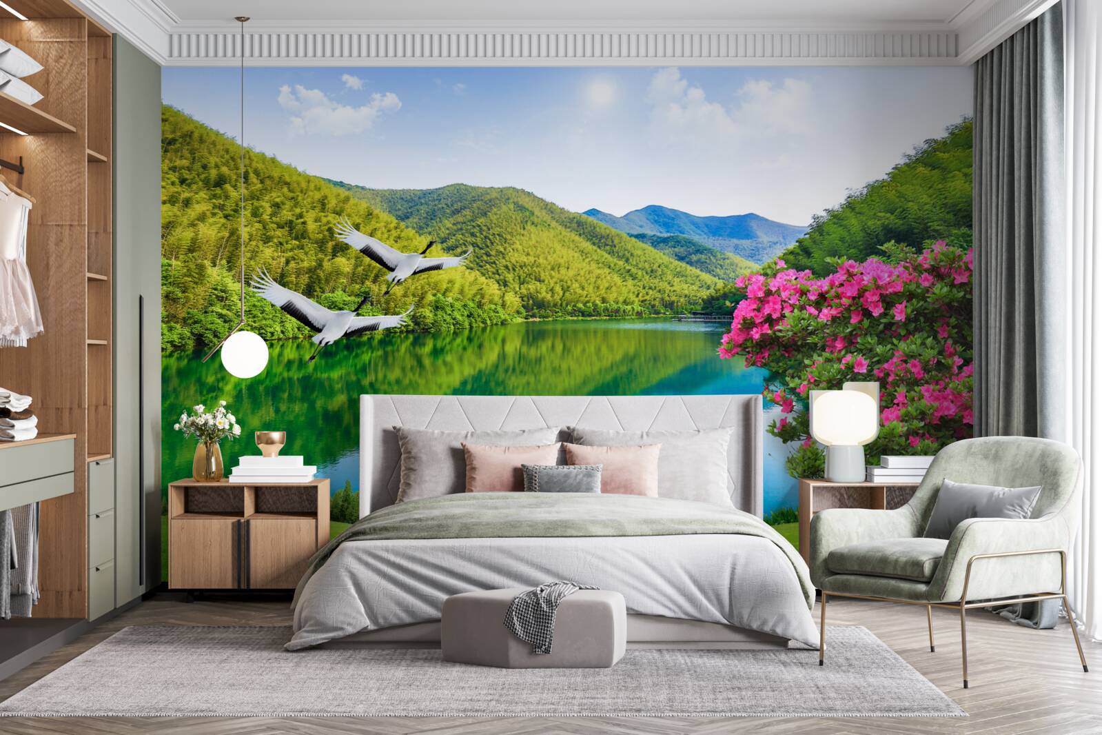 Fototapet frumusețea fermecătoare a munților de vară