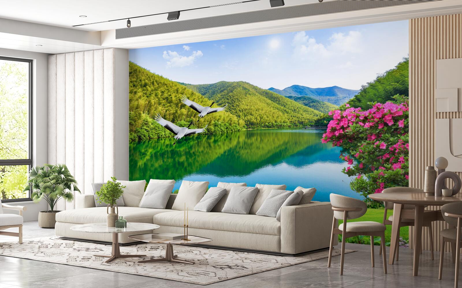 Fototapet frumusețea fermecătoare a munților de vară