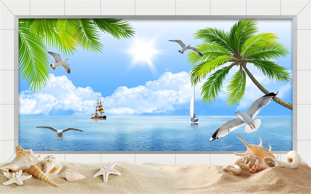 Fototapet nave pe o mare calmă