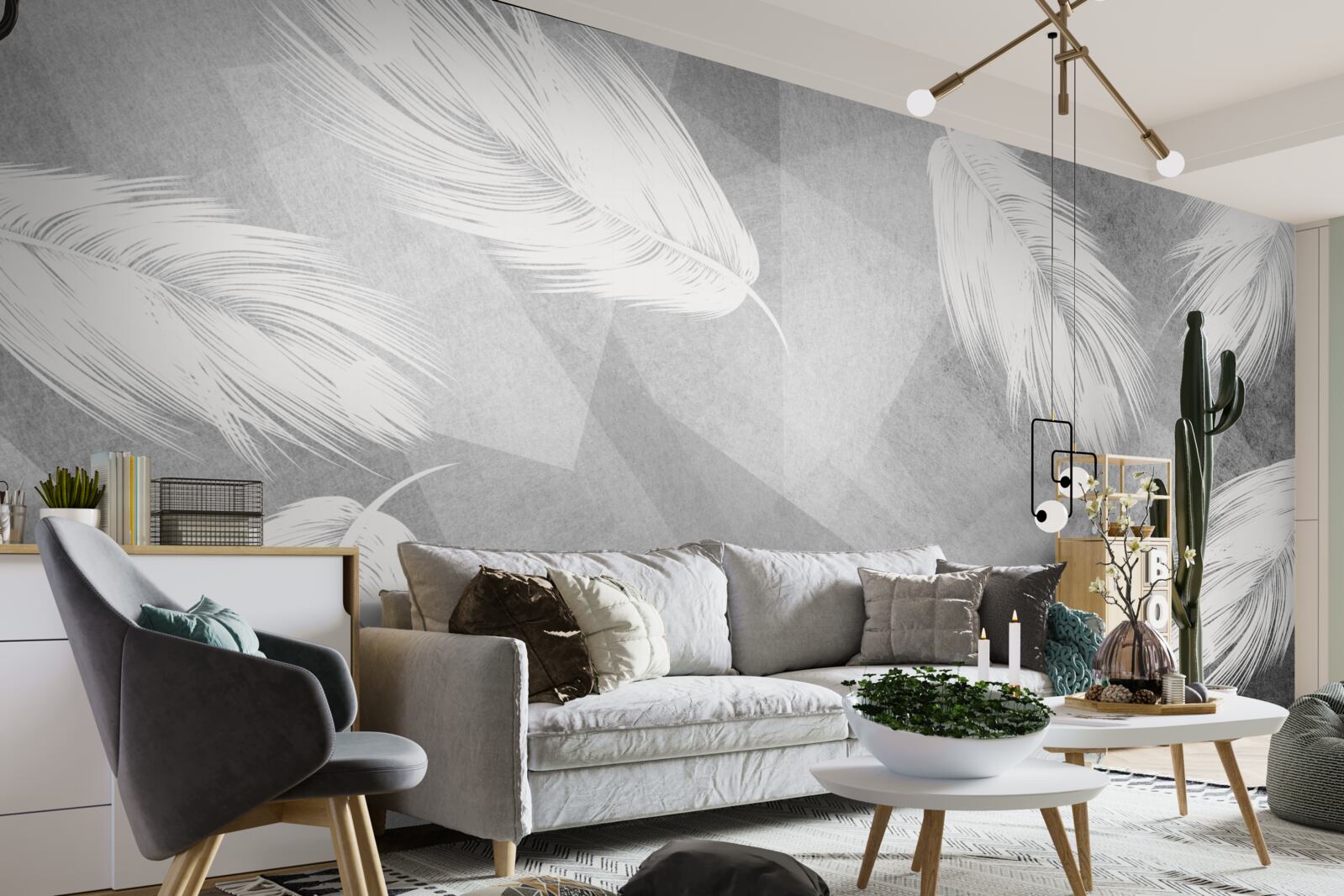 Fototapet puf moale, alb ca zăpada