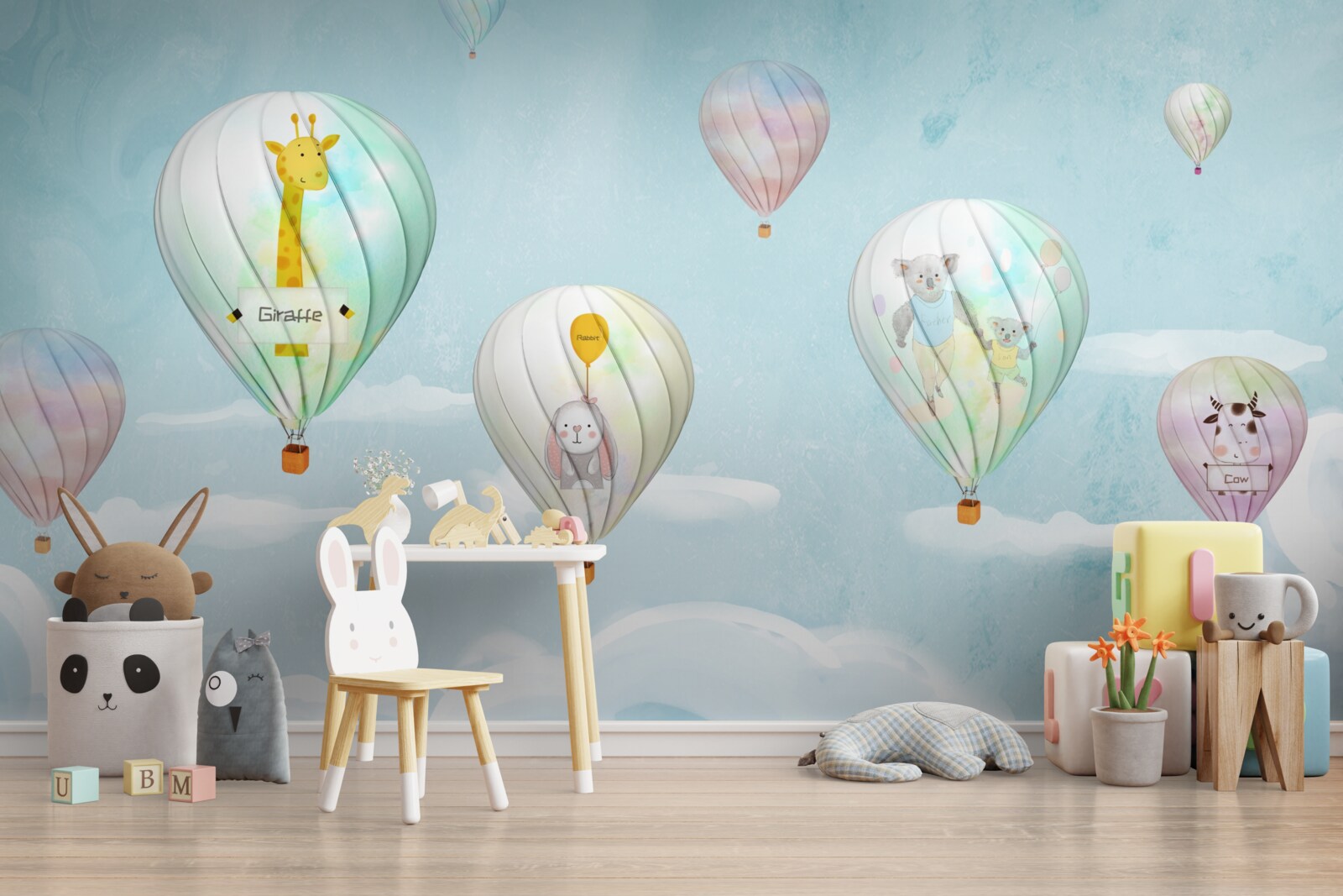 Fototapet animale în bile zburătoare