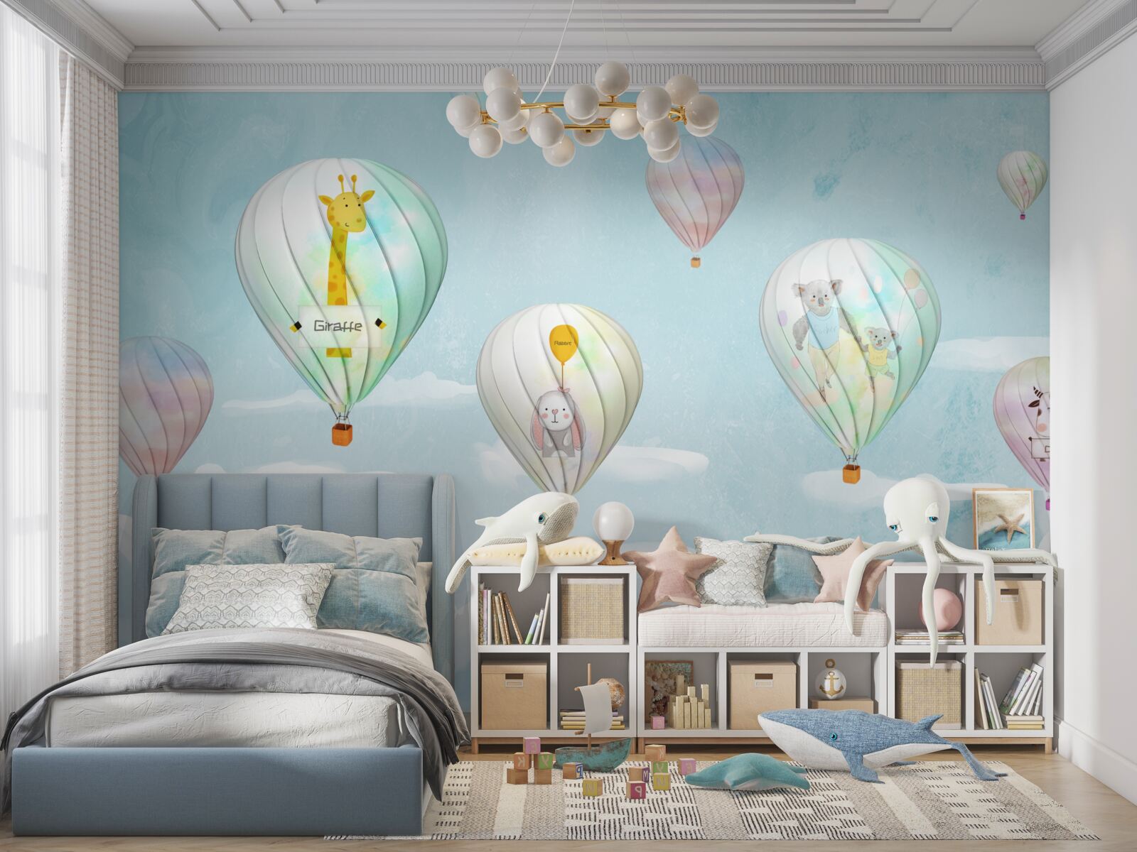 Fototapet animale în bile zburătoare